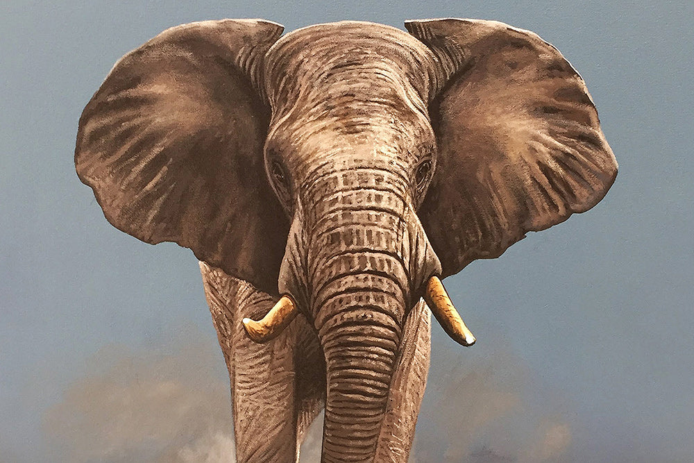 Elephant Art Canvas Painting - Elephant Painting for Sale