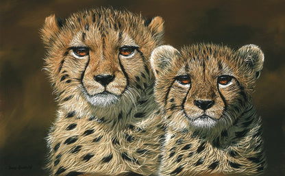 South African Prints by David Bucklow - Cheetah Cubs Canvas Print - Fine Art Portfolio