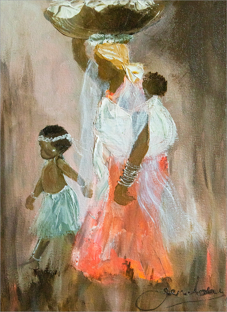 Striding Back Home With Mom