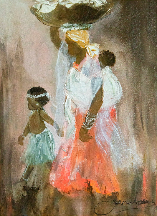 Striding Back Home With Mom