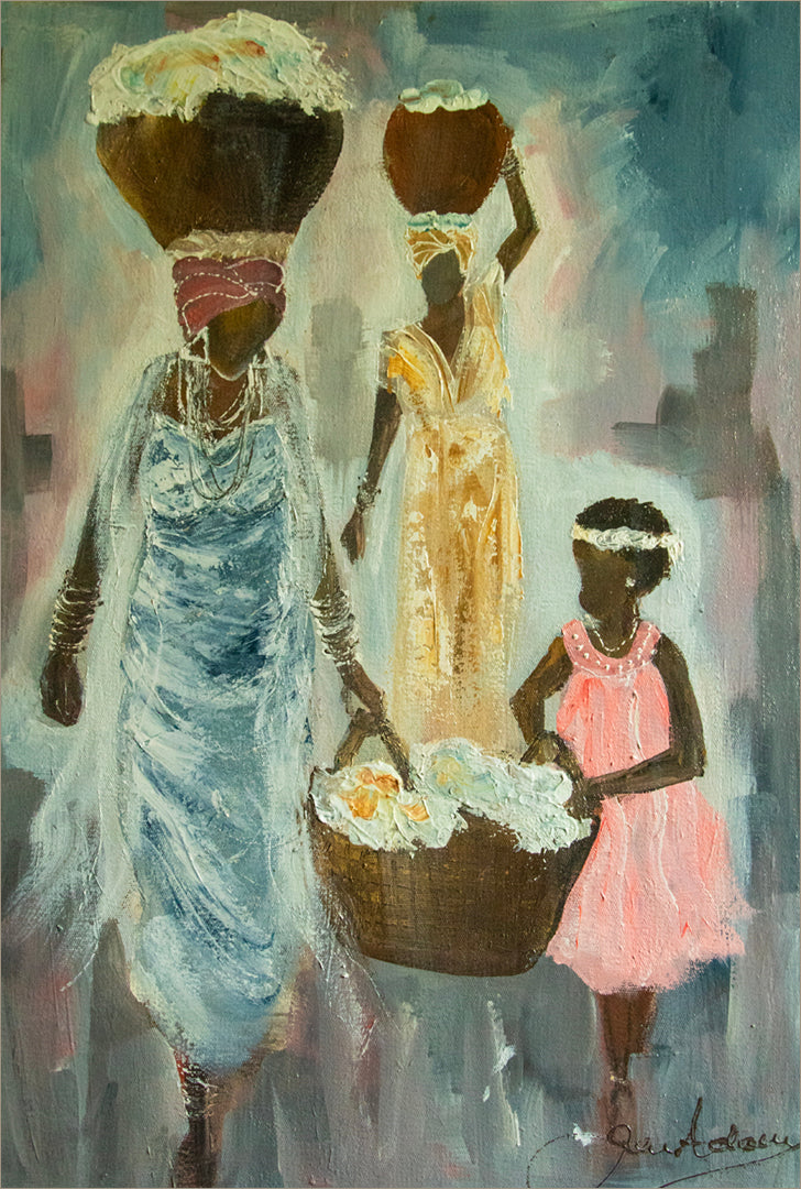 Helping Mom Carry The Washing