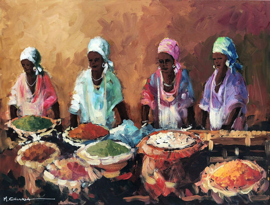 South African Original Art by Mauro Chiarla - Spice Market - Fine Art Portfolio