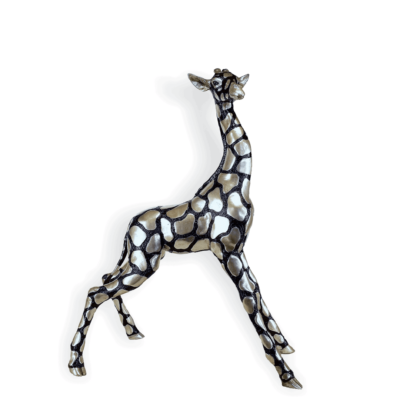 Silver-Plated Giraffe Baby Sculpture